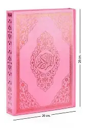 Kuranı Kerim Rahle Boy Pembe Bilgisayar Hatlı