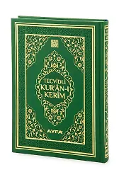 Tecvidli Kuranı Kerim  Termo Deri Orta Boy Yeşil Renkli