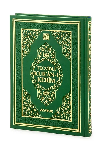 Tecvidli Kuranı Kerim  Termo Deri Cami Boy Yeşil Renkli