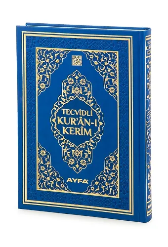 Tecvidli Kuranı Kerim  Termo Deri Cami Boy Lacivert Renkl