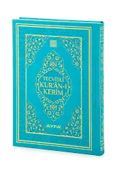 Tecvidli Kuranı Kerim Termo Deri Cami Boy Turkuaz Renkli